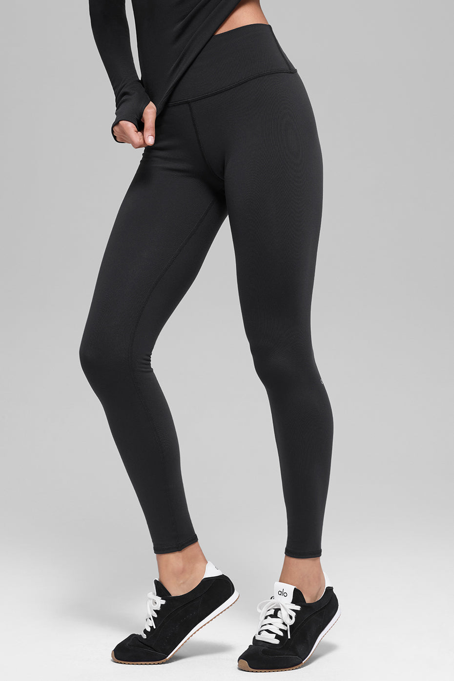 Airbrush Winter Warm High-Waist Nocturne Legging - Black