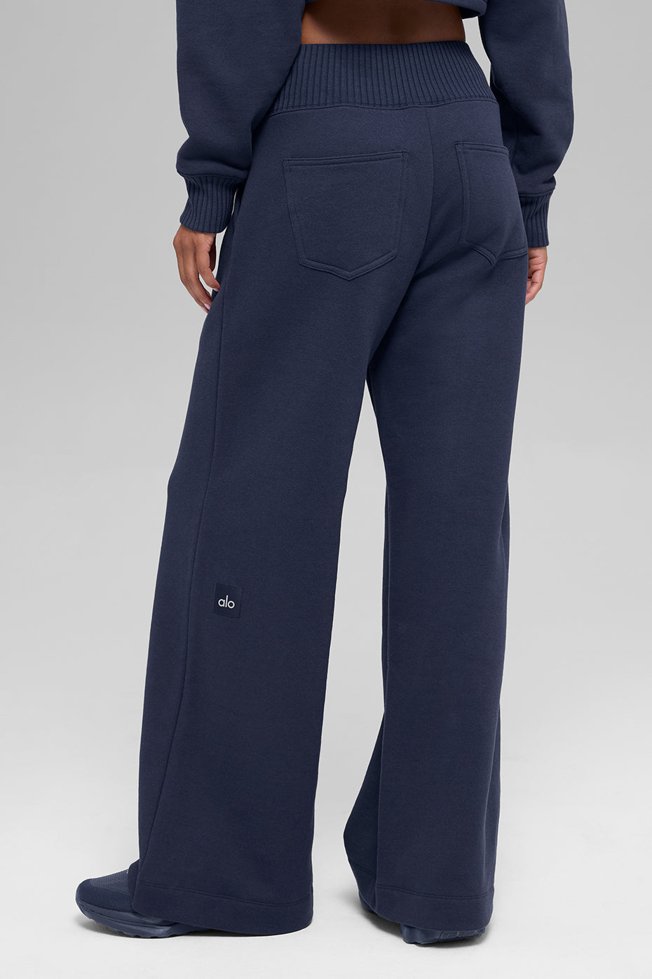 Serenity Wide Leg Sweatpant - Navy