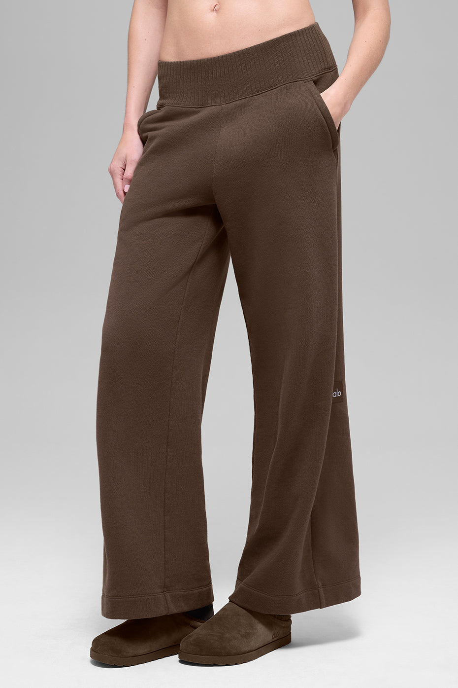 Serenity Wide Leg Sweatpant - Espresso