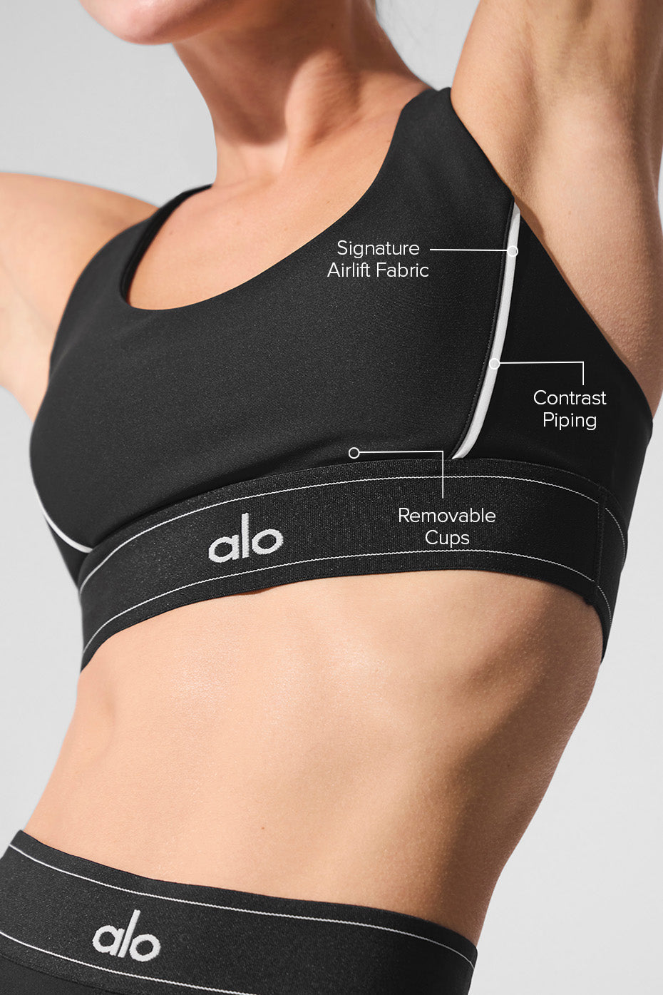 Airlift Suit Up Bra - Black/White