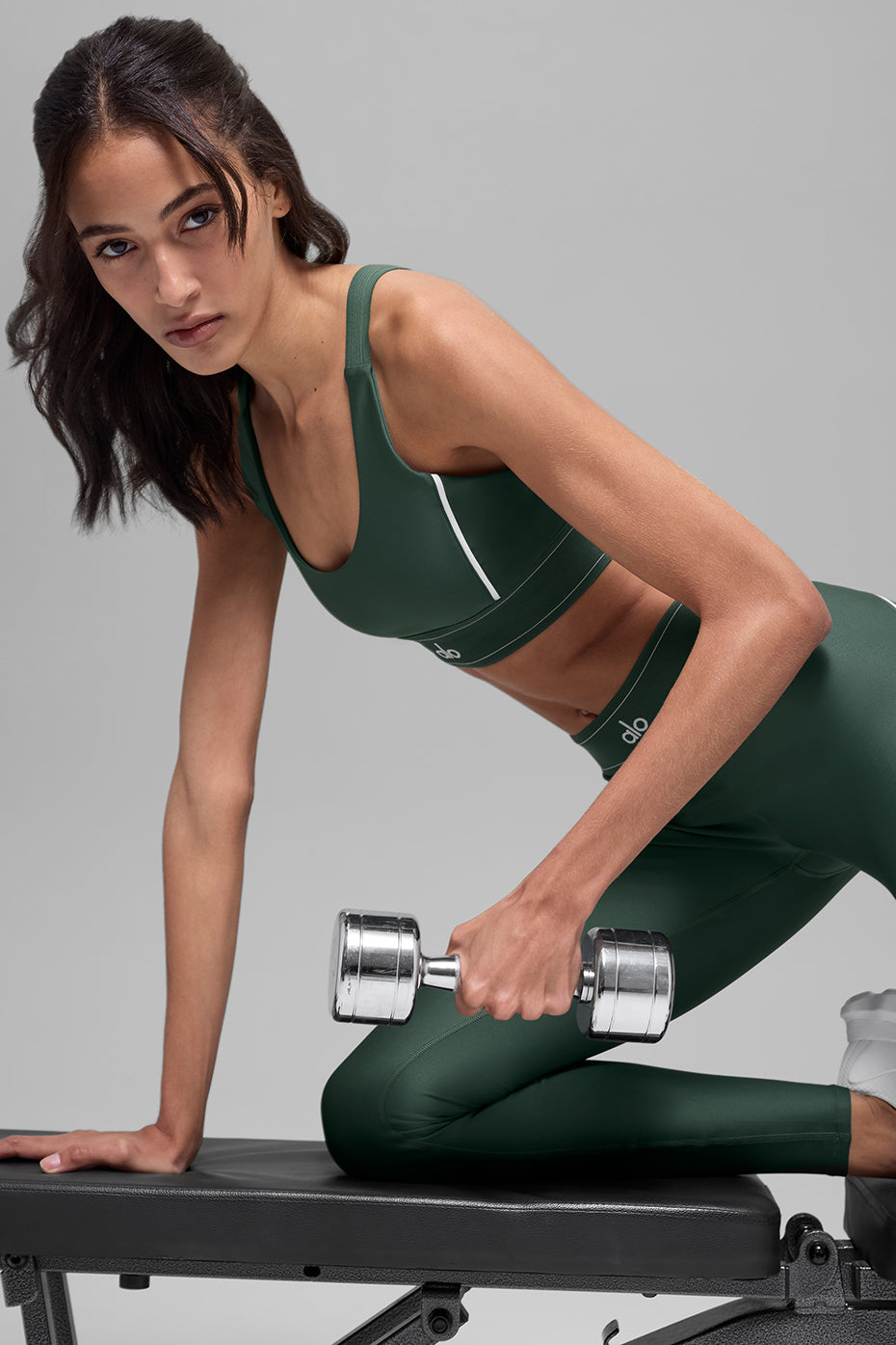 Airlift Suit Up Bra - Clover Green/White